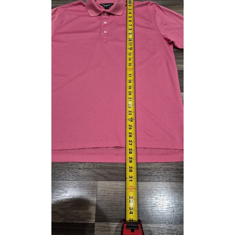 Brooks Brothers Country Club Polo Mens M Pink Performance Knit 100% Cotton Golf - Picture 10 of 12